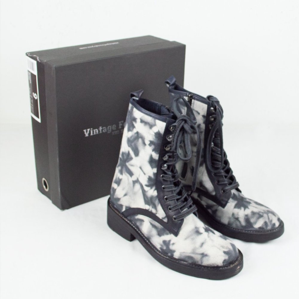 Vintage Foundry Monaris Abstract Tie-Dye Lace Up Boots - Picture 3 of 14